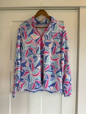 Vineyard Vines Geometric Swirl Performance Half-Zip Pullover XL